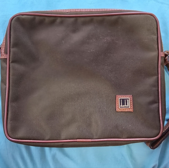 Dunhill Army Green Canvas Men's Bag - Picture 1 of 10